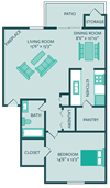 one bedroom apartment floor plan